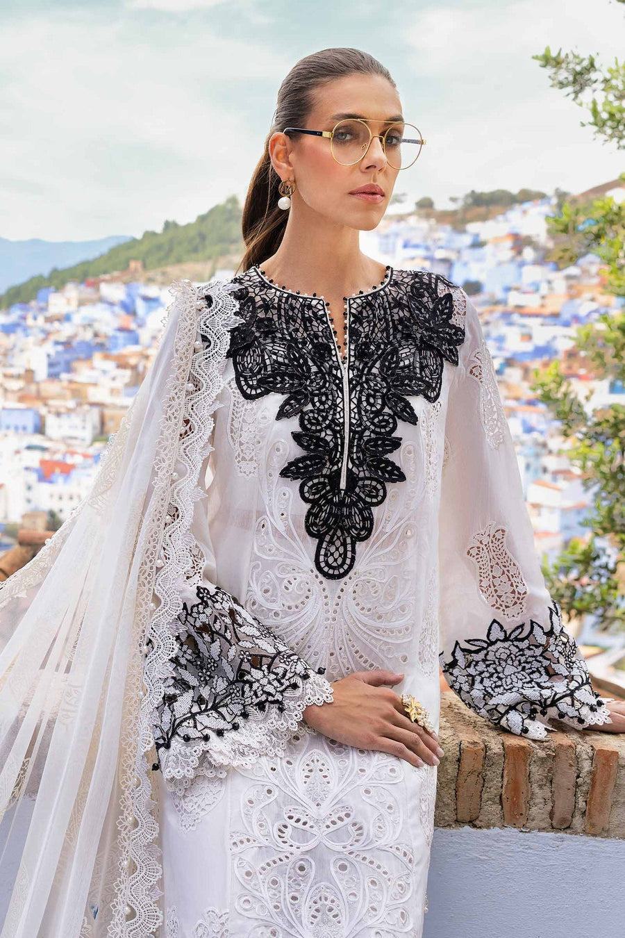 Maria.B Voyage a Luxe Embroidered Lawn Unstitched 3Pc Suit D-2505-A
