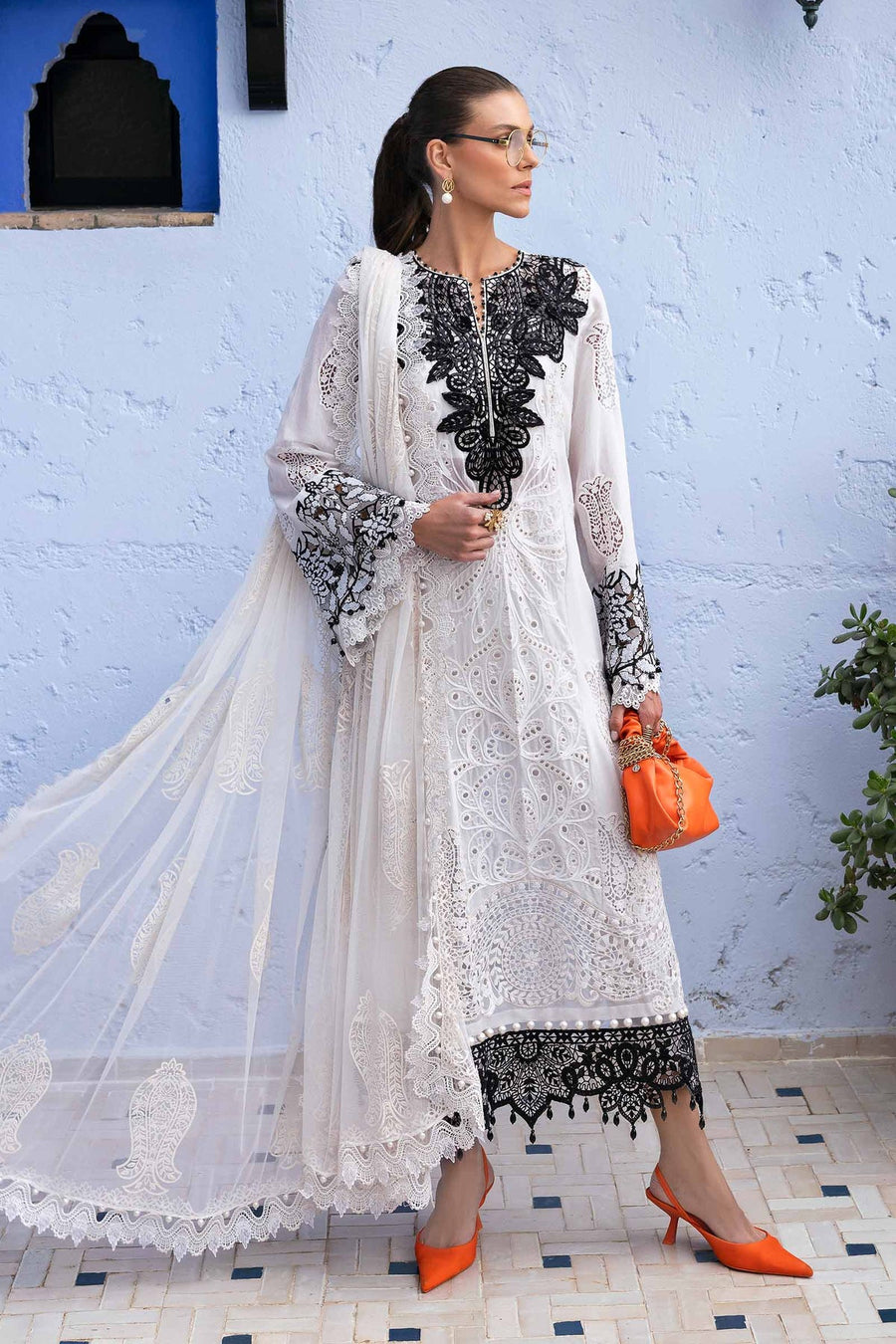 Maria.B Voyage a Luxe Embroidered Lawn Unstitched 3Pc Suit D-2505-A