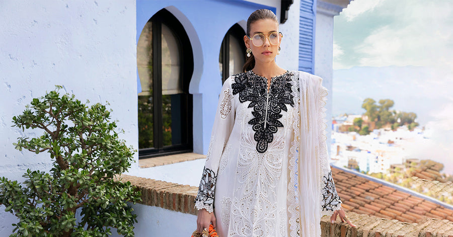 Maria.B Voyage a Luxe Embroidered Lawn Unstitched 3Pc Suit D-2505-A