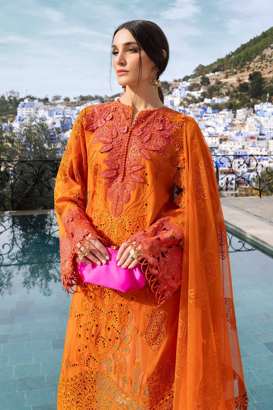 Maria.B Voyage a Luxe Embroidered Lawn Unstitched 3Pc Suit D-2505-B