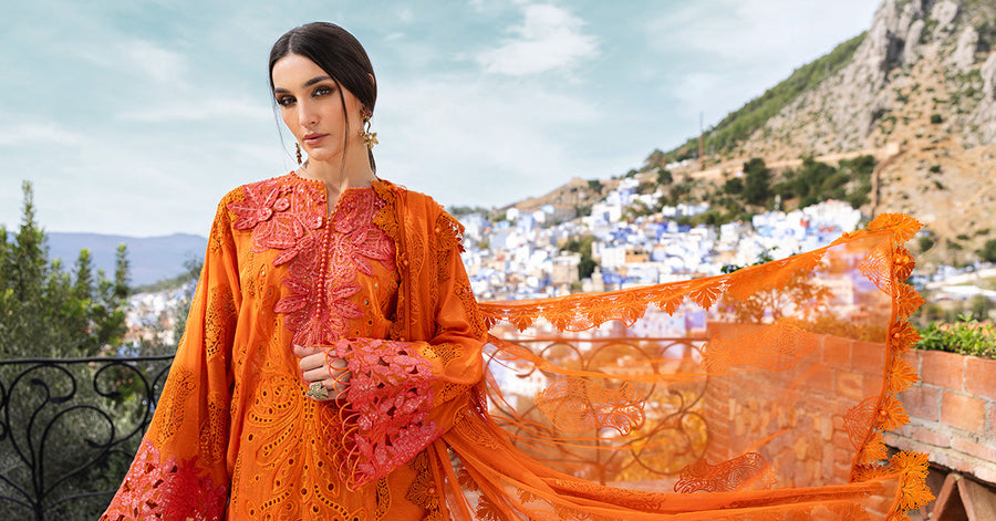 Maria.B Voyage a Luxe Embroidered Lawn Unstitched 3Pc Suit D-2505-B