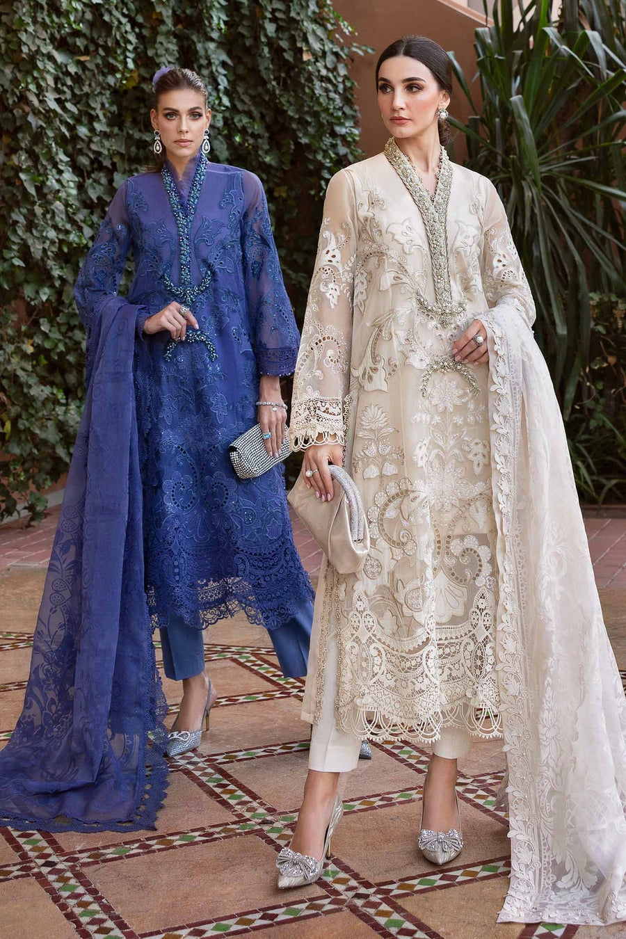 Maria.B Voyage a Luxe Embroidered Lawn Unstitched 3Pc Suit D-2506-B