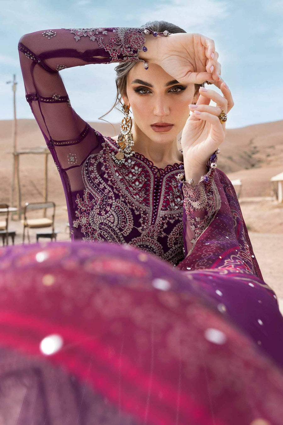 Maria.B Voyage a Luxe Embroidered Lawn Unstitched 3Pc Suit D-2507-B