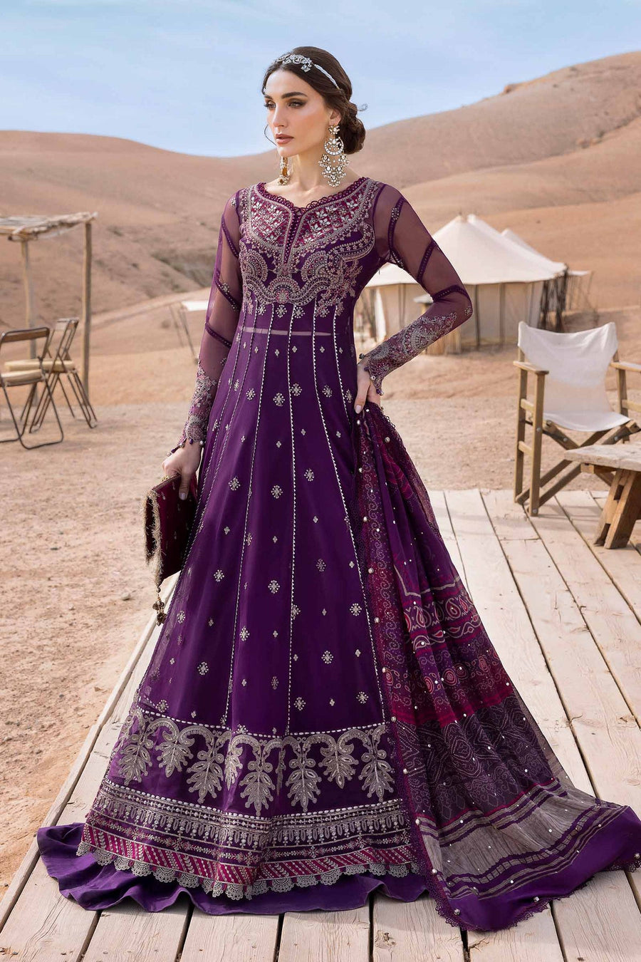Maria.B Voyage a Luxe Embroidered Lawn Unstitched 3Pc Suit D-2507-B