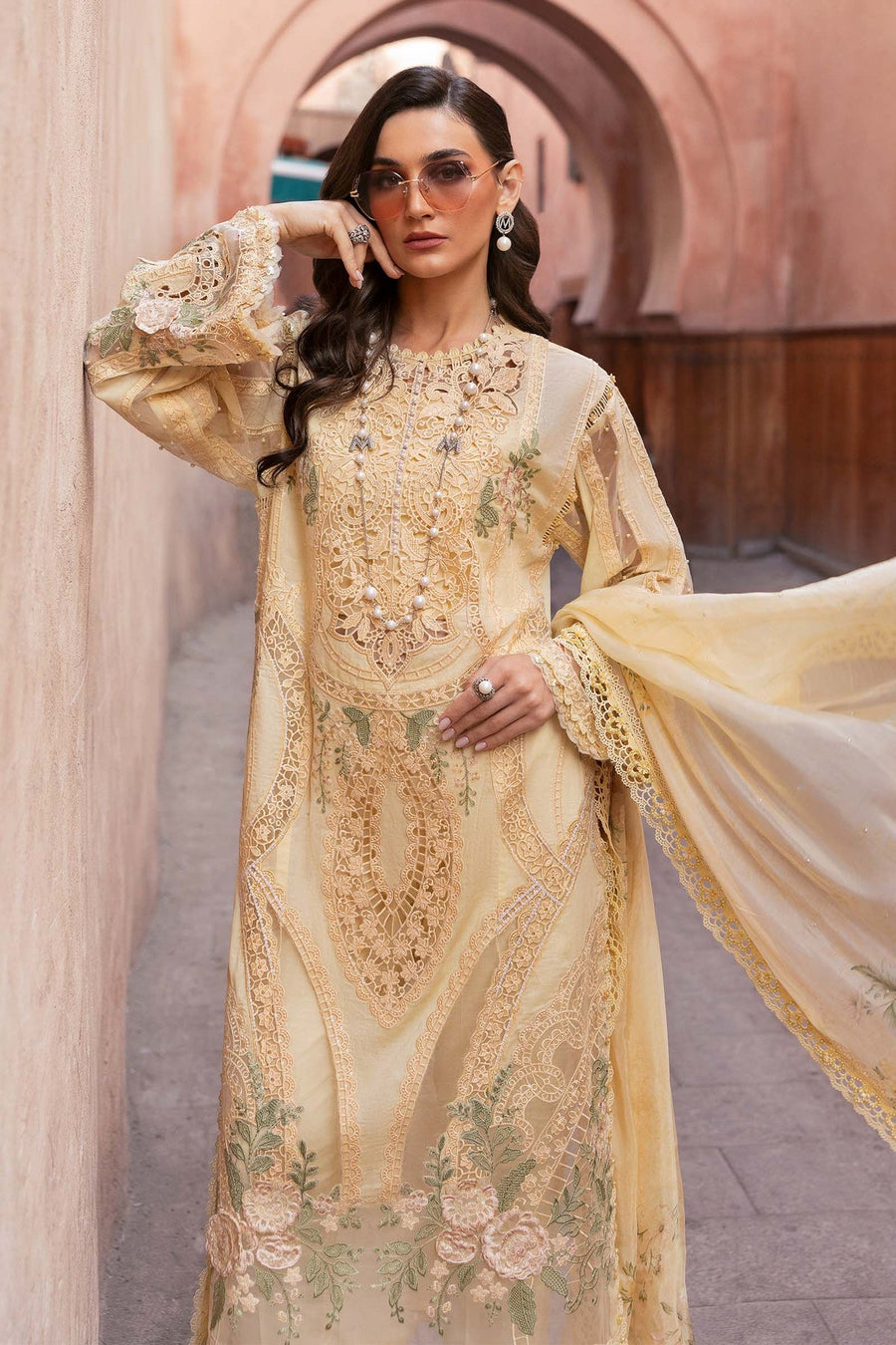 Maria.B Voyage a Luxe Embroidered Lawn Unstitched 3Pc Suit D-2509-A