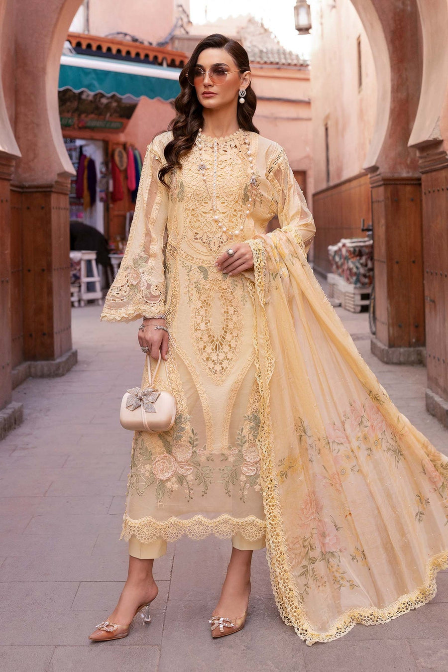 Maria.B Voyage a Luxe Embroidered Lawn Unstitched 3Pc Suit D-2509-A