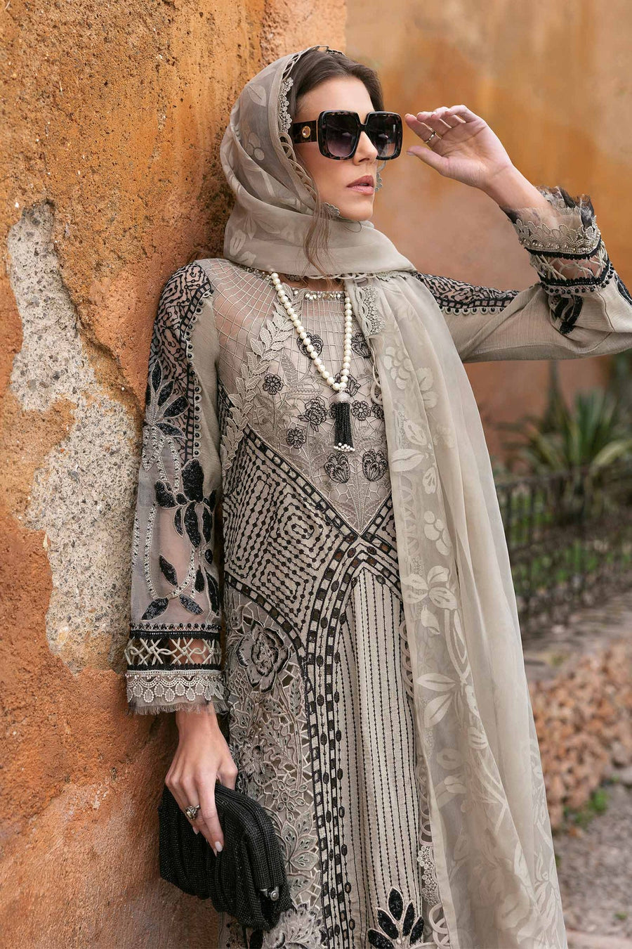 Maria.B Voyage a Luxe Embroidered Lawn Unstitched 3Pc Suit D-2510-B