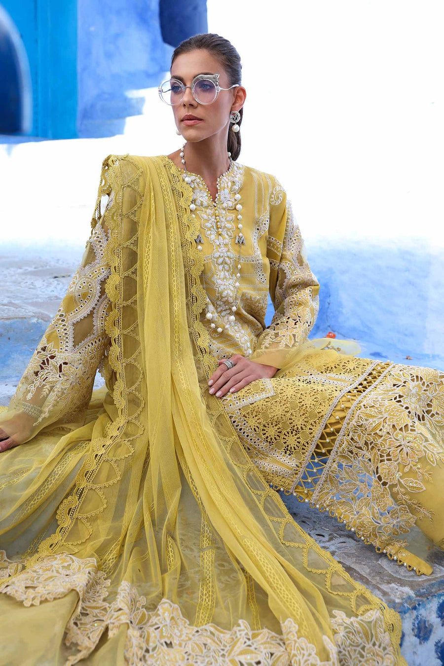 Maria.B Voyage a Luxe Embroidered Lawn Unstitched 3Pc Suit D-2512-A