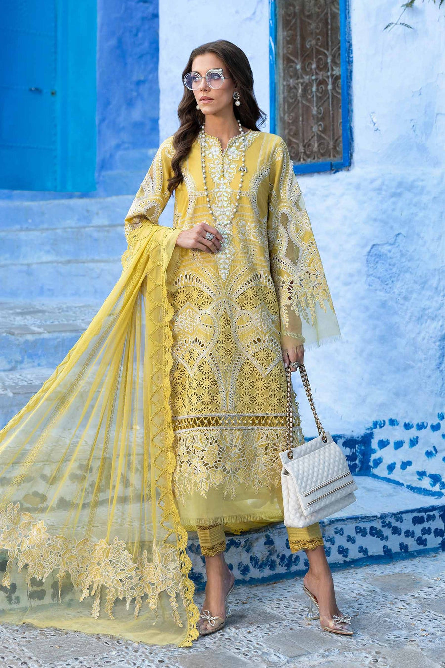 Maria.B Voyage a Luxe Embroidered Lawn Unstitched 3Pc Suit D-2512-A