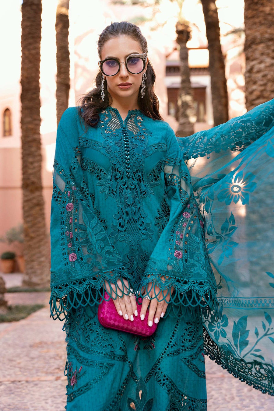 Maria.B Voyage a Luxe Embroidered Lawn Unstitched 3Pc Suit D-2513-B