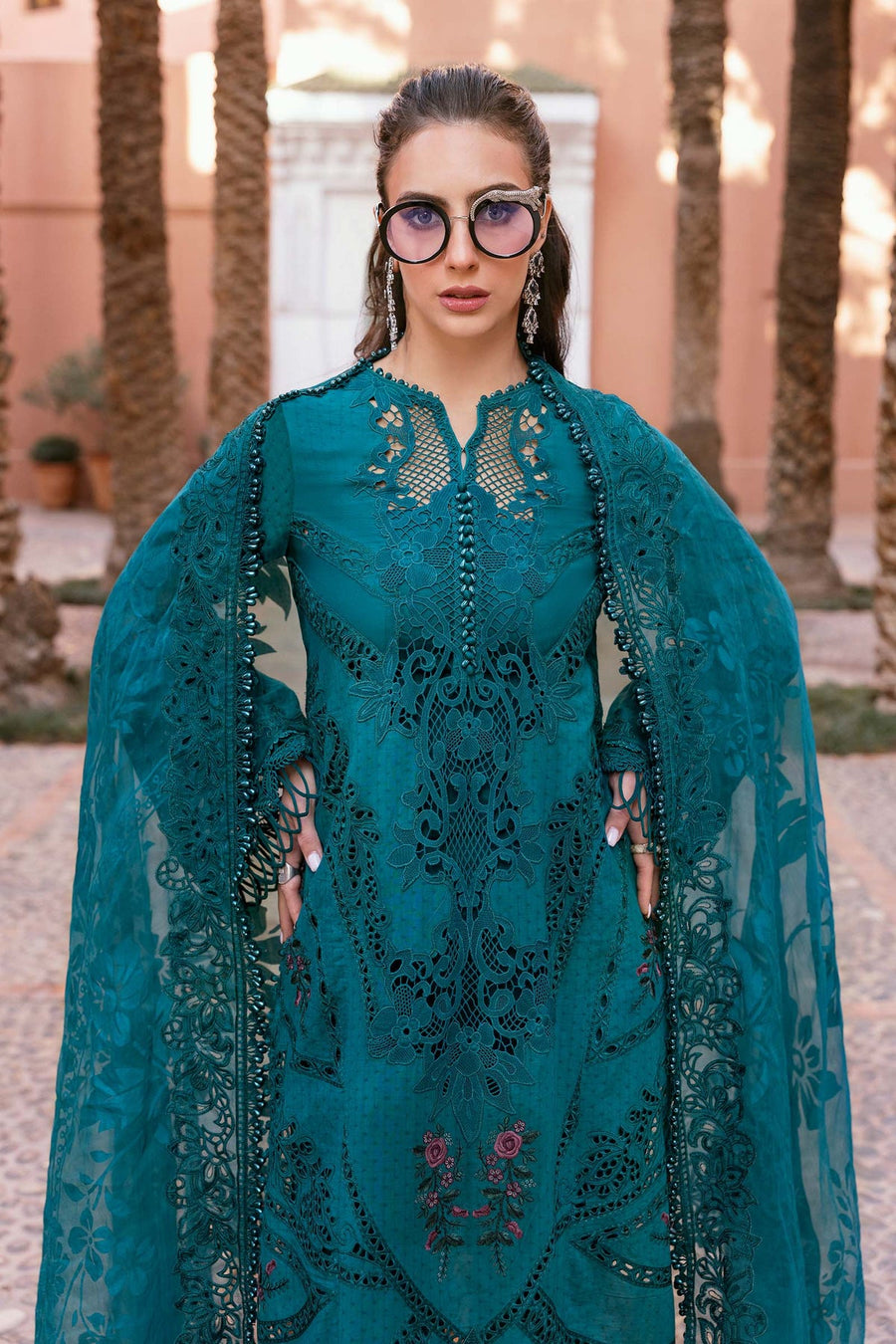 Maria.B Voyage a Luxe Embroidered Lawn Unstitched 3Pc Suit D-2513-B
