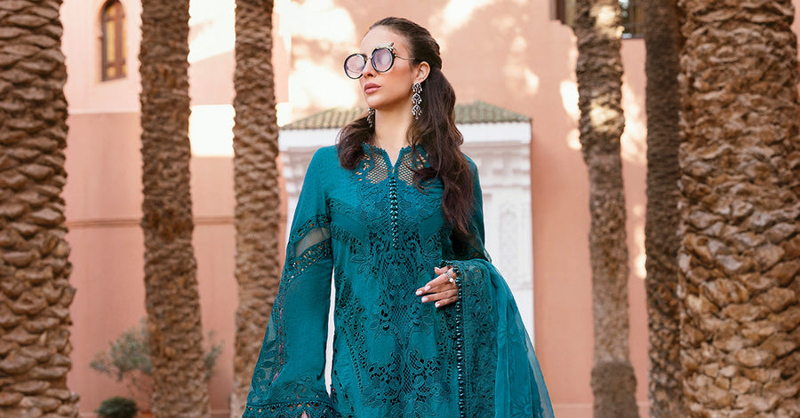 Maria.B Voyage a Luxe Embroidered Lawn Unstitched 3Pc Suit D-2513-B