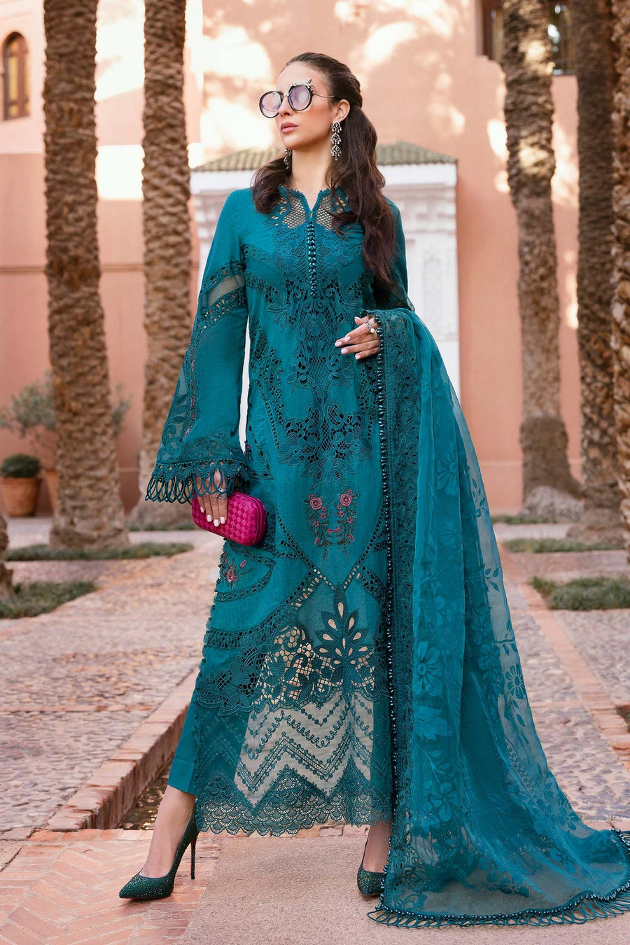 Maria.B Voyage a Luxe Embroidered Lawn Unstitched 3Pc Suit D-2513-B