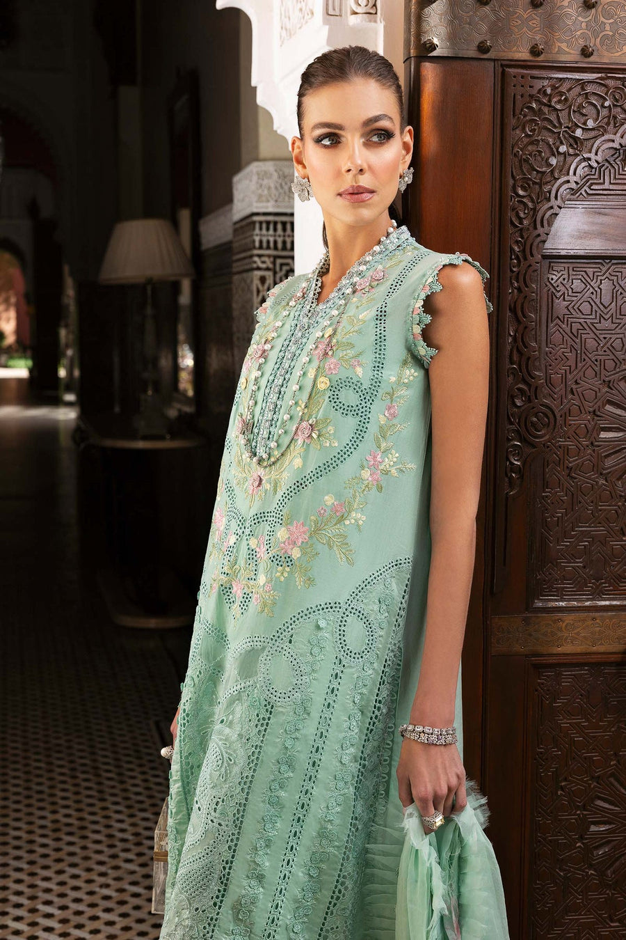 Maria.B Voyage a Luxe Embroidered Lawn Unstitched 3Pc Suit D-2514-A