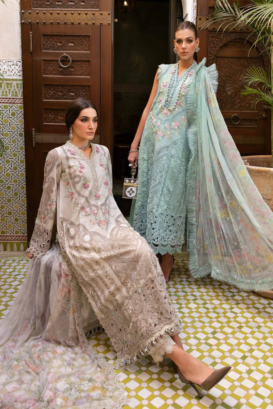 Maria.B Voyage a Luxe Embroidered Lawn Unstitched 3Pc Suit D-2514-B