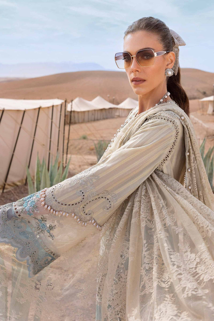 Maria.B Voyage a Luxe Embroidered Lawn Unstitched 3Pc Suit D-2515-B