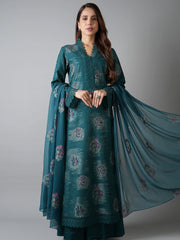 Chikankari Exclusive Embroidered Karandi Unstitched 3PC CH25-V1-D25