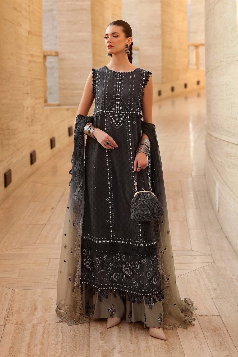 Maria.B Luxury Lawn Unstitched Embroidered 3Pc Suit D-2602-B