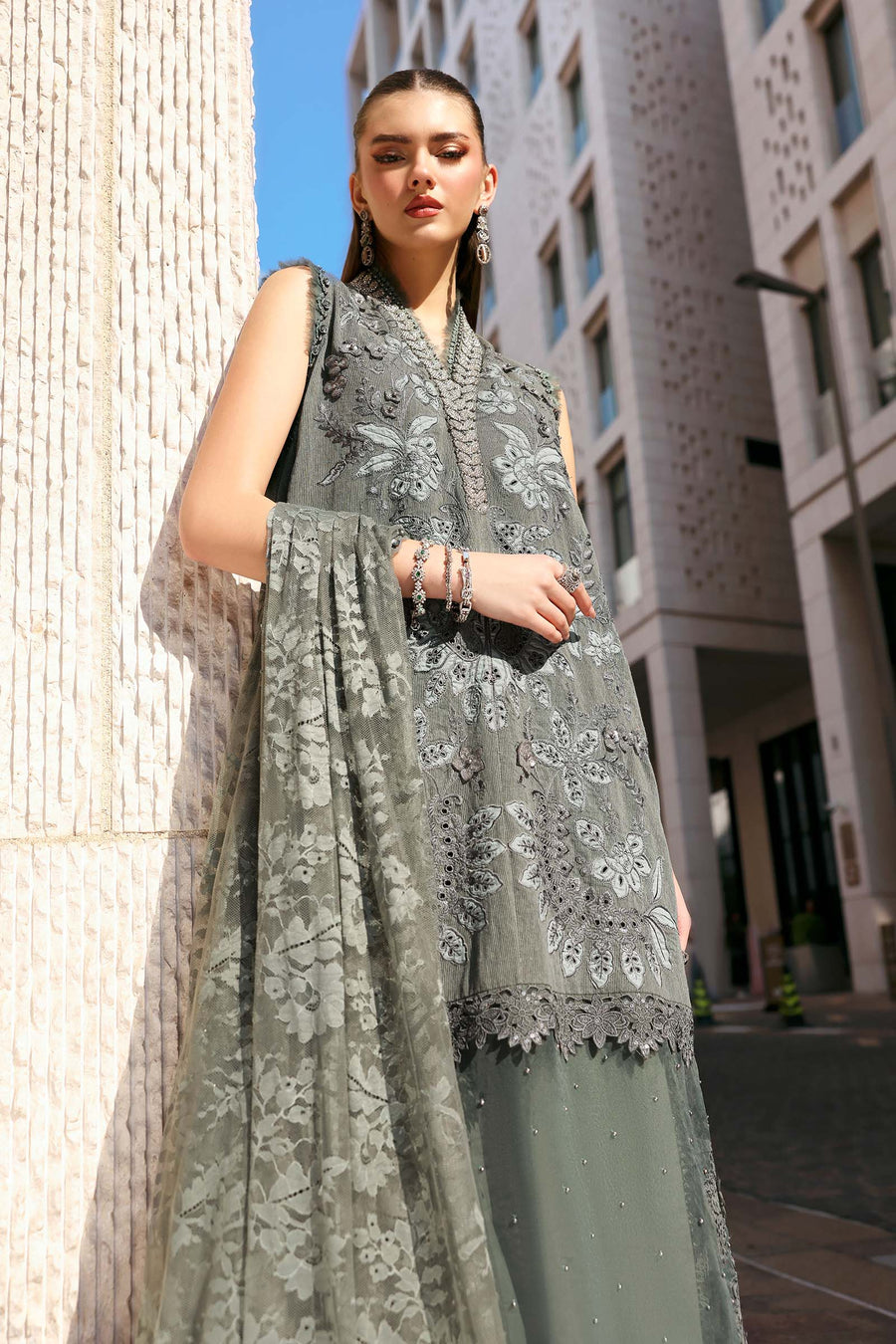 Maria.B Luxury Lawn Unstitched Embroidered 3Pc Suit D-2603-B