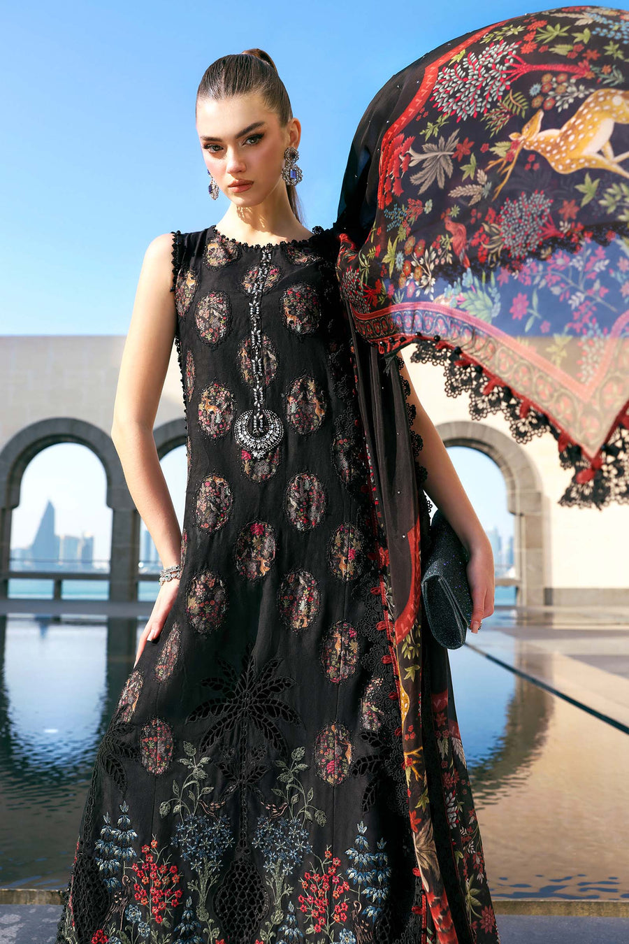 Maria.B Luxury Lawn Unstitched Embroidered 3Pc Suit D-2605-B