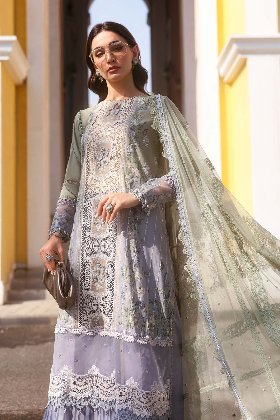 Maria.B Luxury Lawn Unstitched Embroidered 3Pc Suit D-2606-B