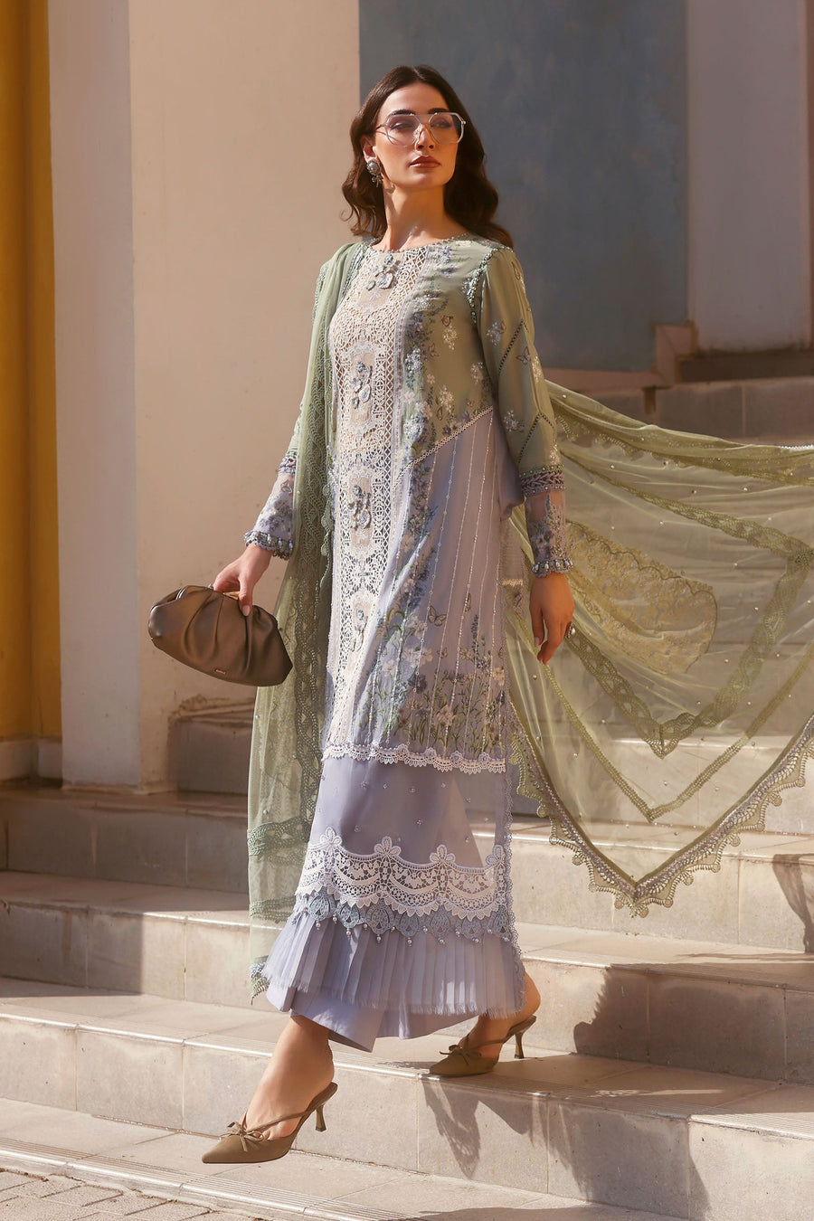 Maria.B Luxury Lawn Unstitched Embroidered 3Pc Suit D-2606-B