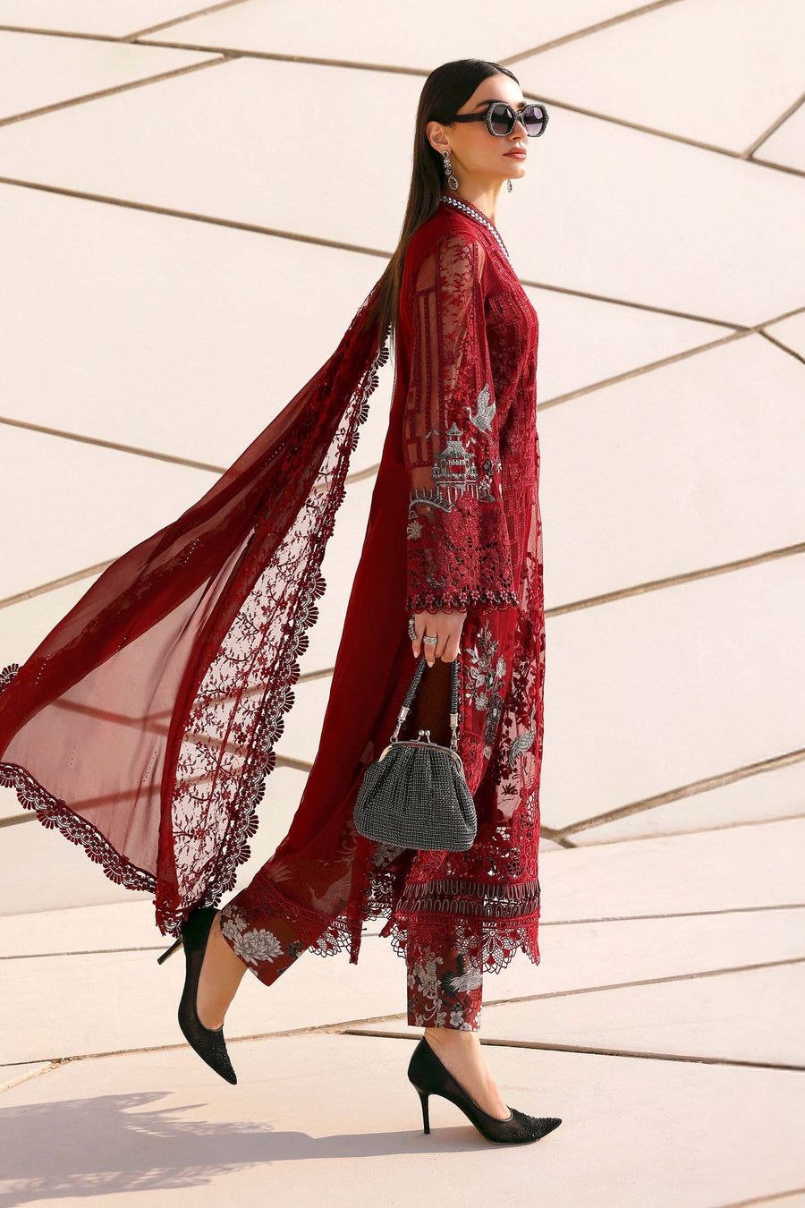 Maria.B Luxury Lawn Unstitched Embroidered 3Pc Suit D-2607-A