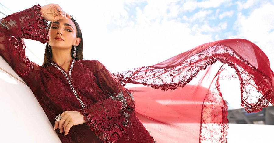 Maria.B Luxury Lawn Unstitched Embroidered 3Pc Suit D-2607-A