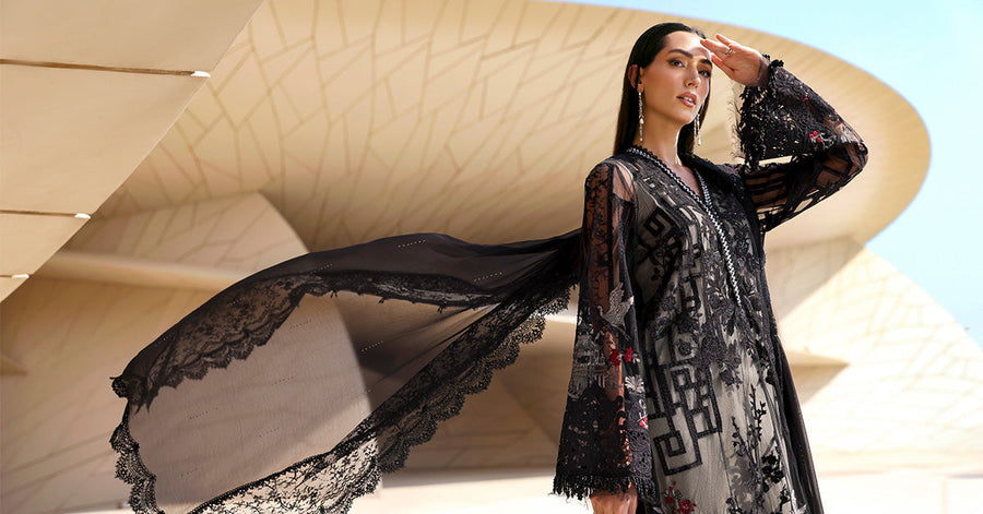 Maria.B Luxury Lawn Unstitched Embroidered 3Pc Suit D-2607-B
