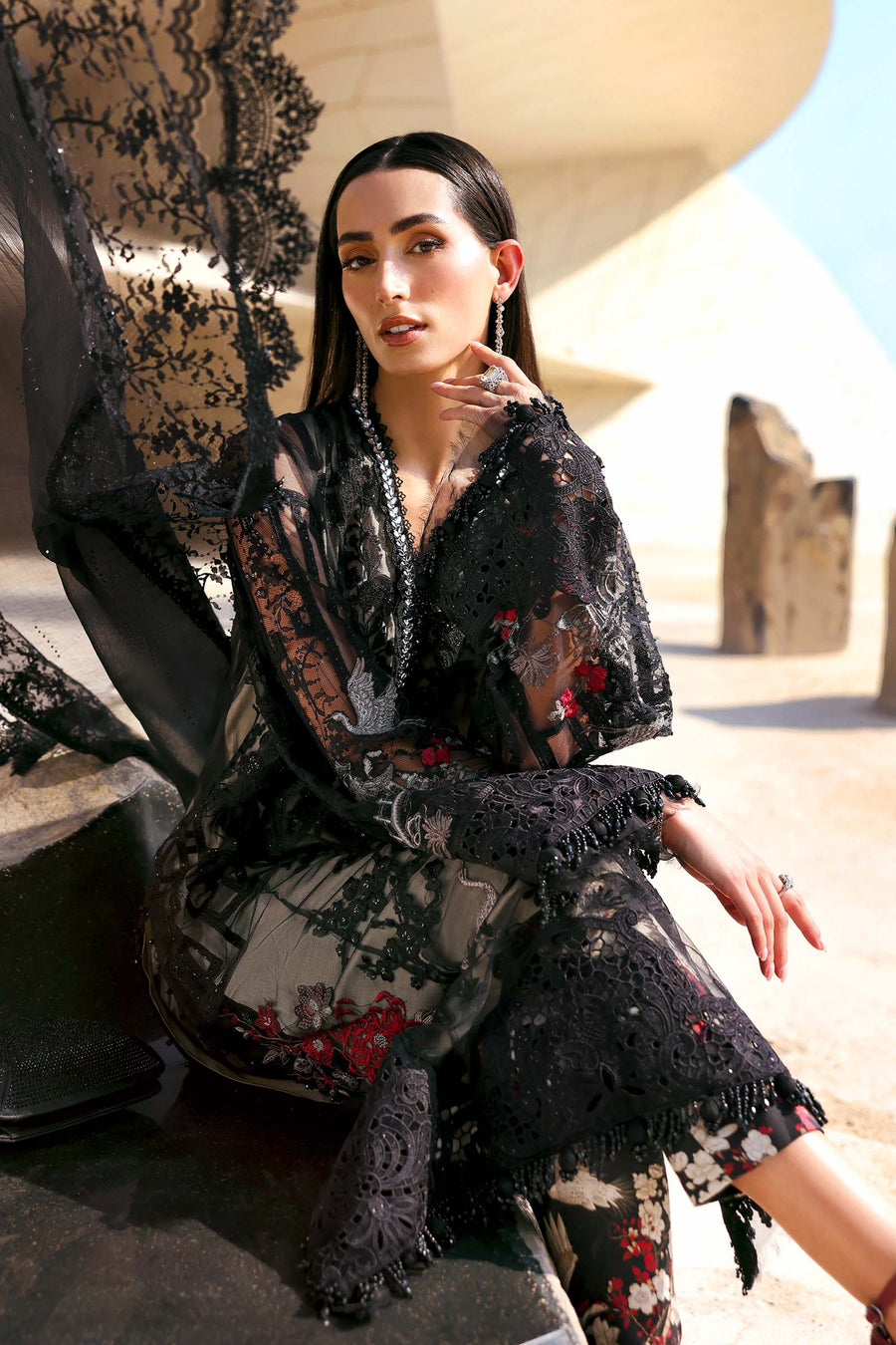 Maria.B Luxury Lawn Unstitched Embroidered 3Pc Suit D-2607-B