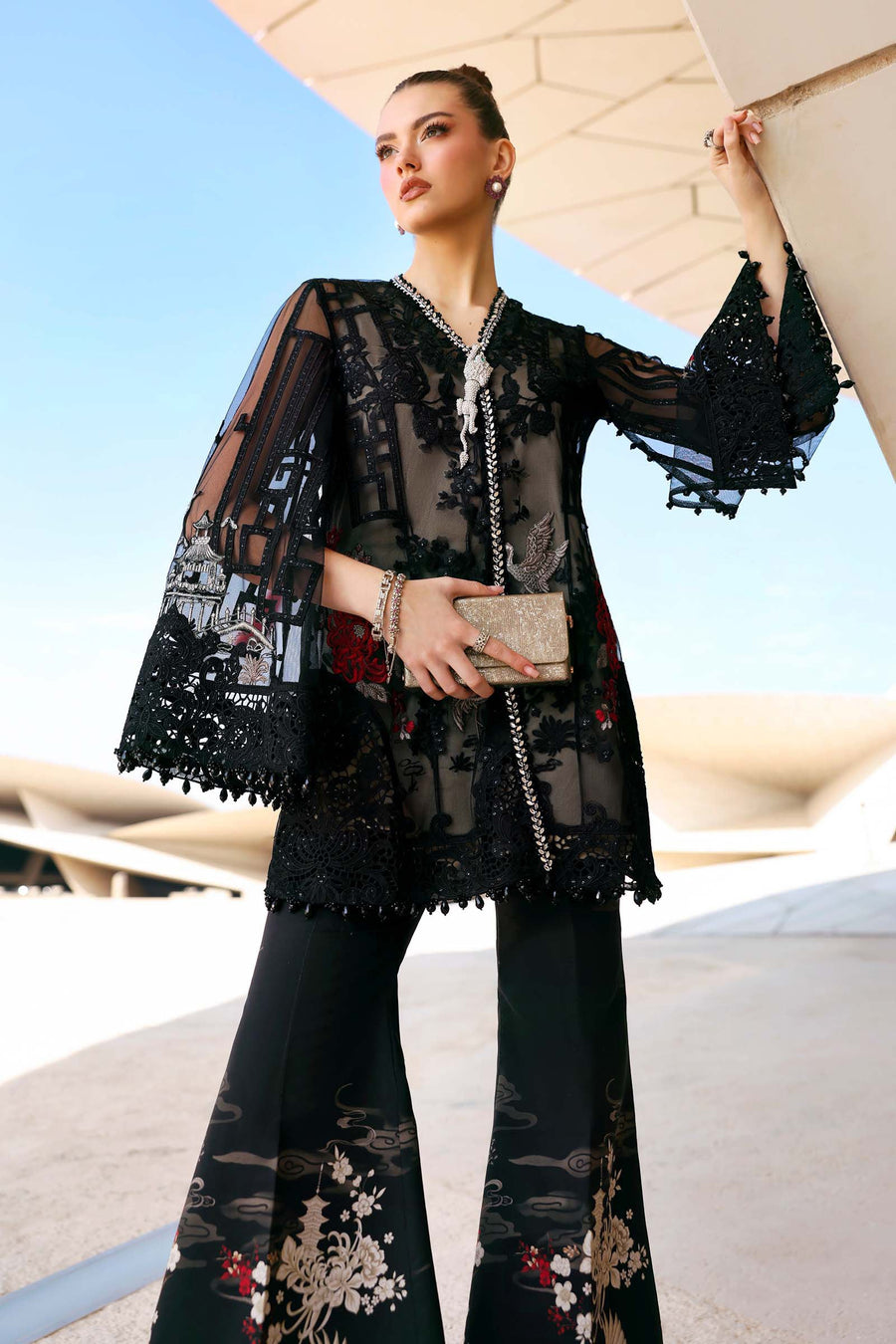 Maria.B Luxury Lawn Unstitched Embroidered 3Pc Suit D-2607-B