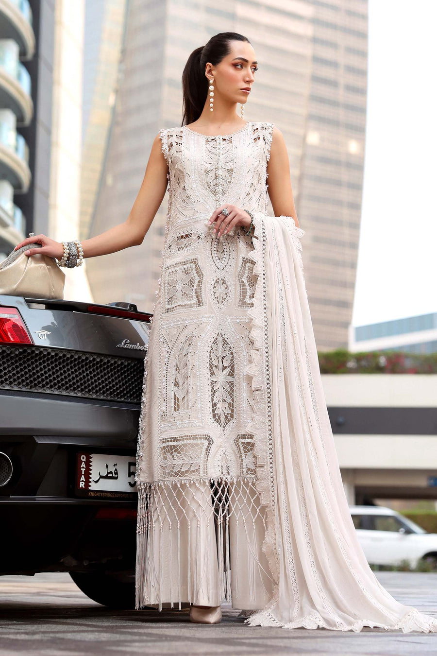 Maria.B Luxury Lawn Unstitched Embroidered 3Pc Suit D-2608-A