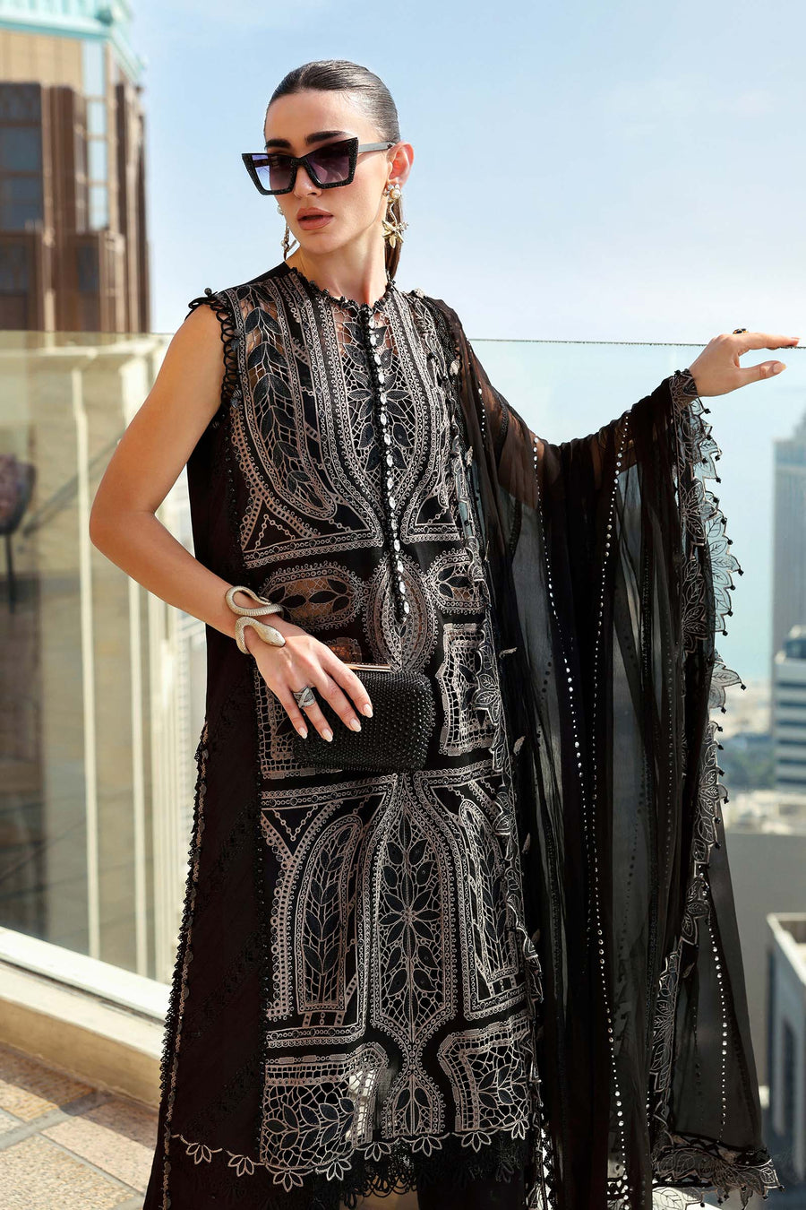 Maria.B Luxury Lawn Unstitched Embroidered 3Pc Suit D-2608-B