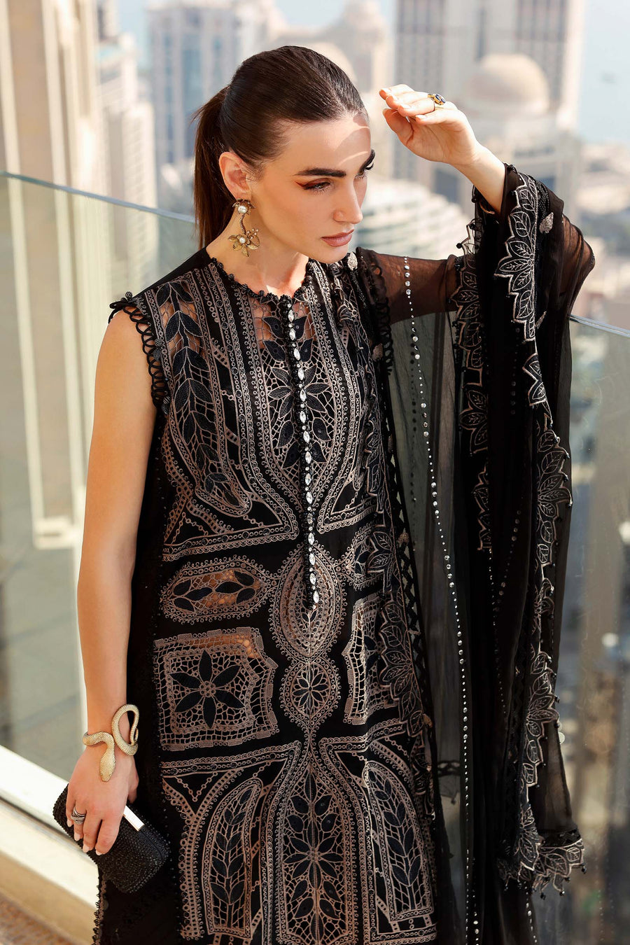 Maria.B Luxury Lawn Unstitched Embroidered 3Pc Suit D-2608-B