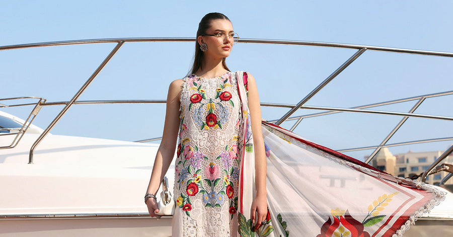 Maria.B Luxury Lawn Unstitched Embroidered 3Pc Suit D-2610-A