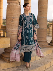 Zainab Chottani Luxury Lawn Unstitched Embroidered 3Pc Suit D-2B KIRAN