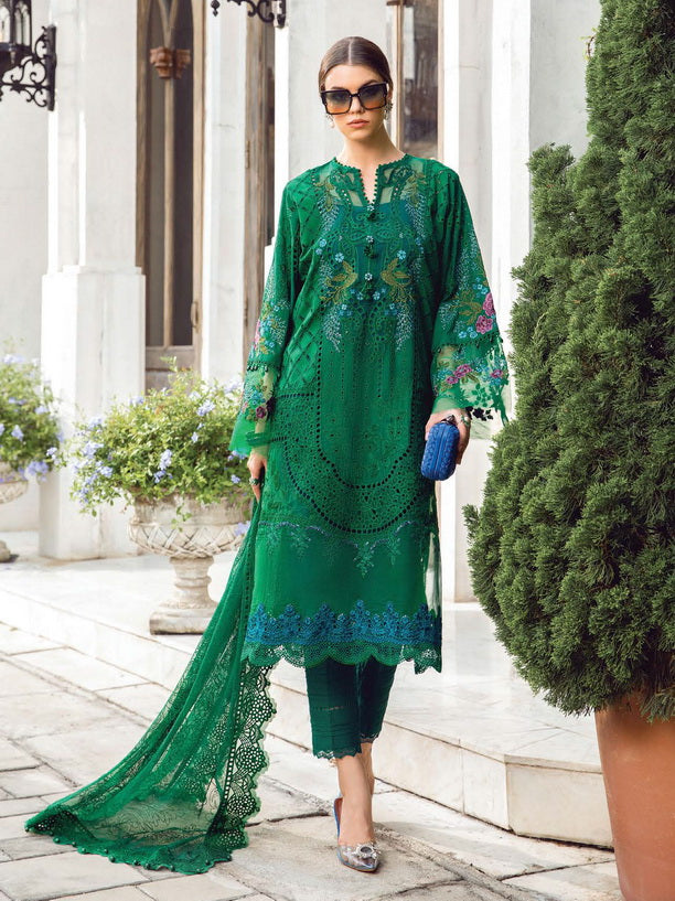Maria.B Embroidered Luxury Lawn Unstitched 3Pc Suit EL-24-02