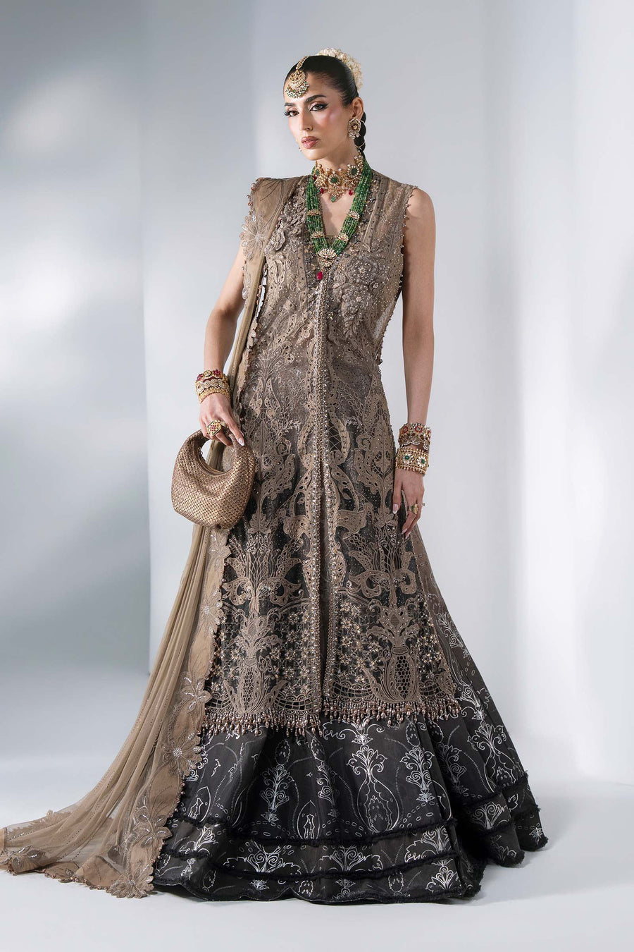 Maria B Mbroidered Unstitched Embroidered Chiffon 3Pc Suit BD-3102