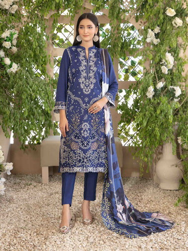 Dorsa by Tawakkal Fabrics Embroidered Viscose Unstitched 3Pc Suit D-3716