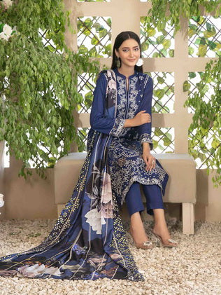 Dorsa by Tawakkal Fabrics Embroidered Viscose Unstitched 3Pc Suit D-3716