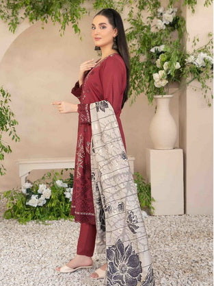 Dorsa by Tawakkal Fabrics Embroidered Viscose Unstitched 3Pc Suit D-3718