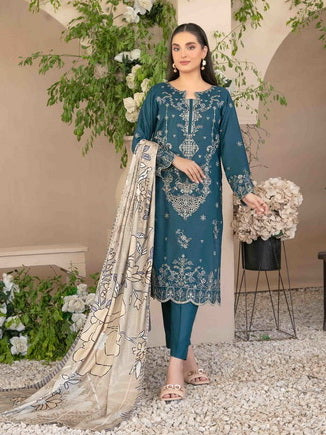 Dorsa by Tawakkal Fabrics Embroidered Viscose Unstitched 3Pc Suit D-3719