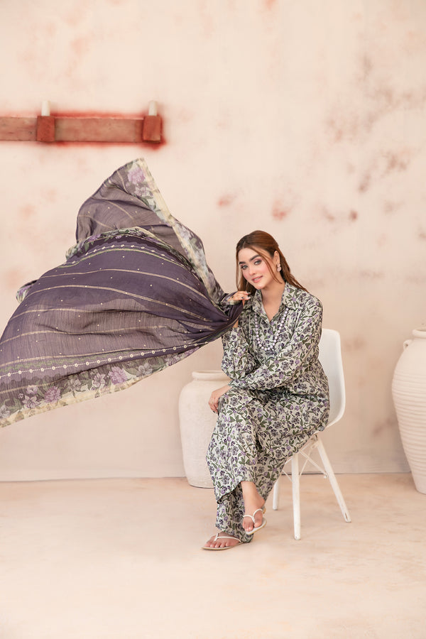 Tawakkal Fabrics Hayma Digital Printed Staple Unstitched 3Pc Suit D-3792