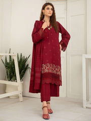 Waresha Luxury Embroidered Dhanak Unstitched 3Pc Suit D-39