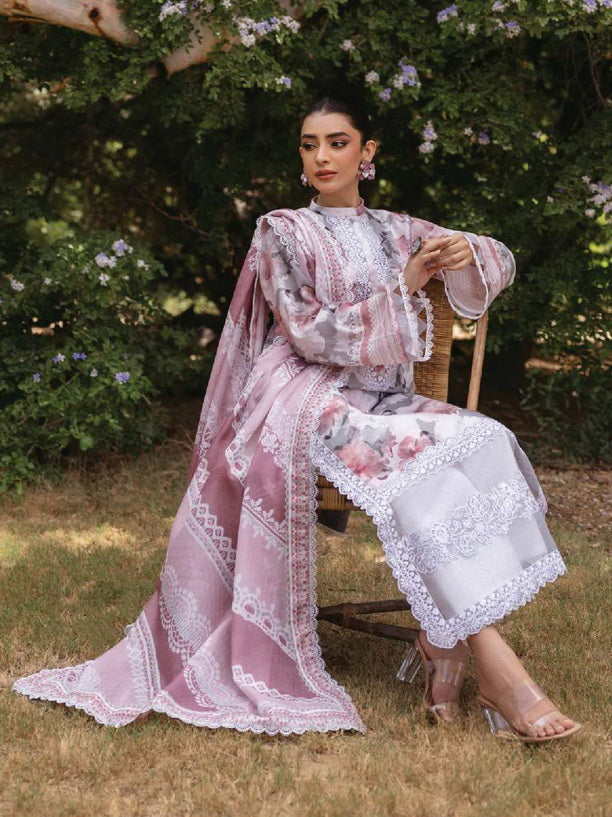 Tahra by Zainab Chottani Embroidered Lawn Unstitched 3Pc Suit D-03A ZINNIA