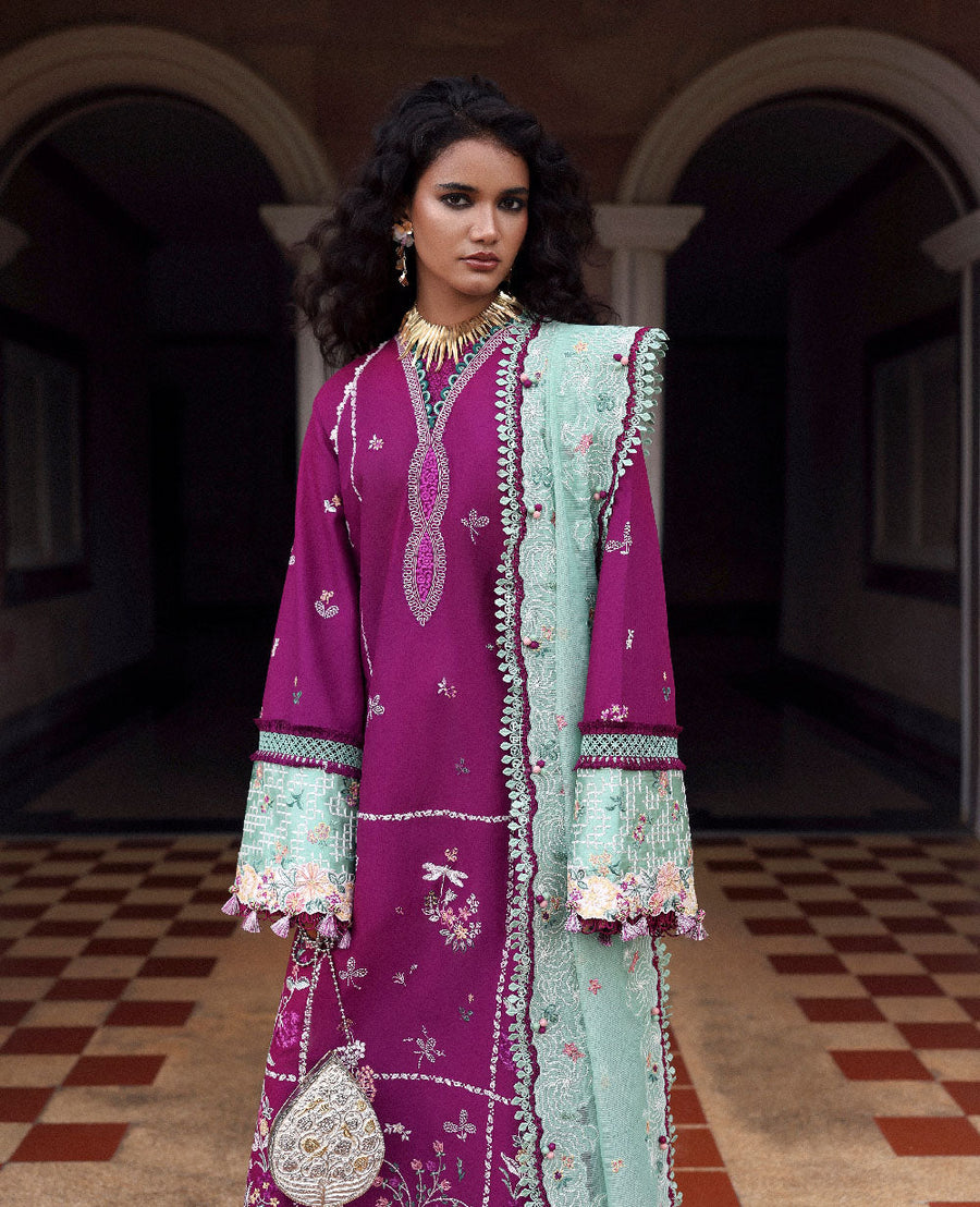Republic WomensWear Lilas Embroidered Lawn Unstitched 3Pc Suit D-3A KAIA