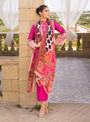 Zainab Chottani Luxury Lawn Unstitched Embroidered 3Pc Suit D-3B GUL-MOHAR