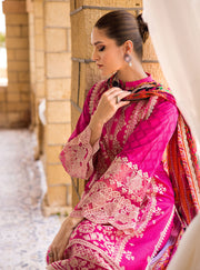 Zainab Chottani Luxury Lawn Unstitched Embroidered 3Pc Suit D-3B GUL-MOHAR
