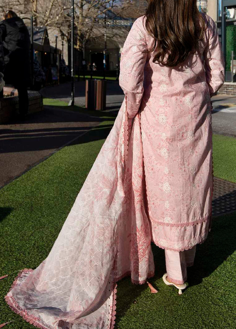 AL Zohaib Dhagakari Embroidered Lawn Unstitched 3Pc Suit D-04