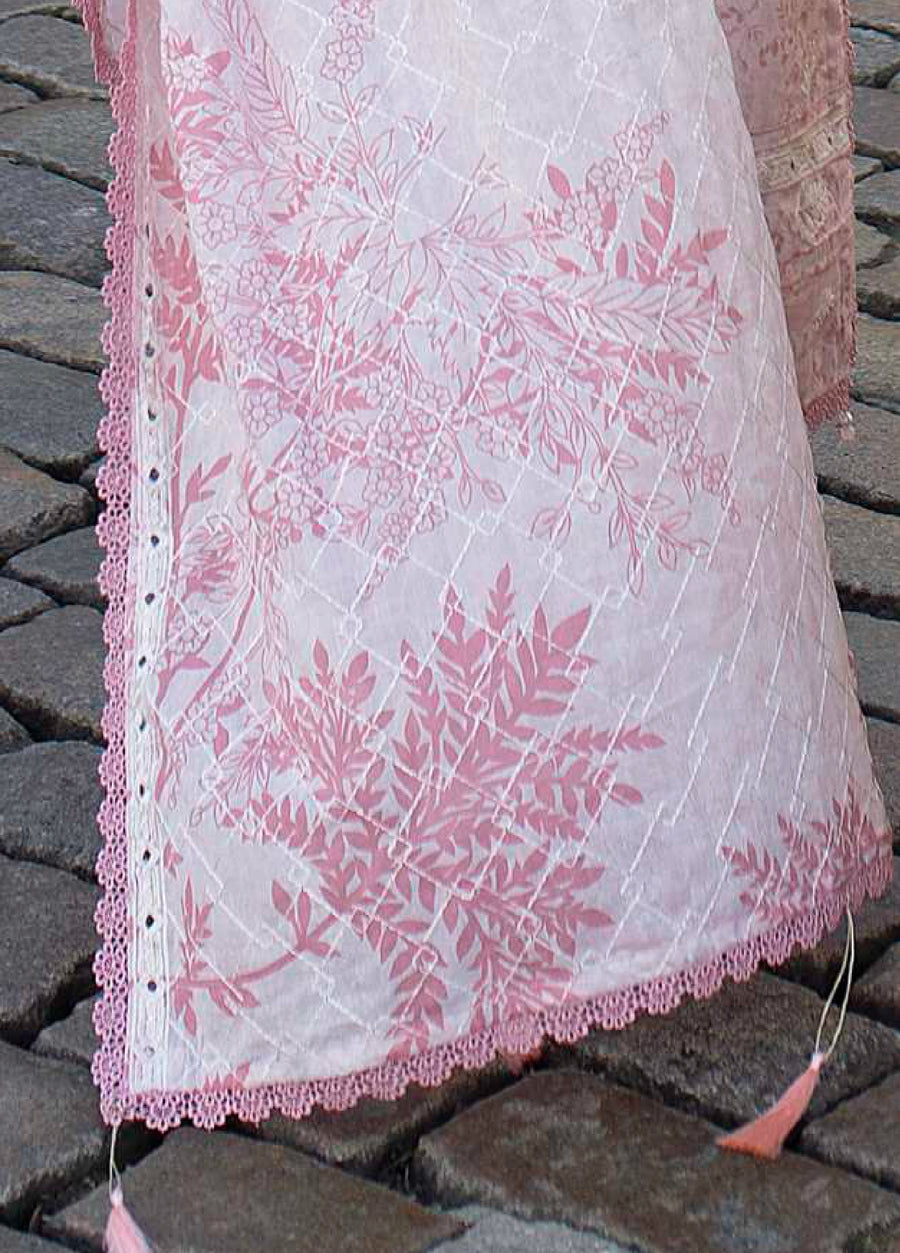 AL Zohaib Dhagakari Embroidered Lawn Unstitched 3Pc Suit D-04